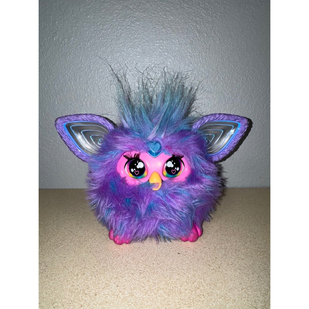 Hasbro Furby Interactive‎ Plush Tie Dye Purple Teal Blue Toy 2023 Edition F7930